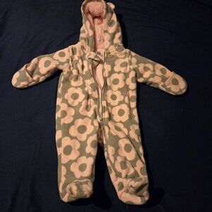 Carters Infant Girl Winter Snowsuit One Piece Outerwear 3 month Pink and Gray